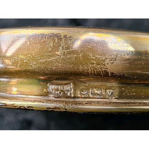 586 - Silver lidded glass dressing table pin dish (Birmingham 1903), silver collared perfume bottle (rubbe... 