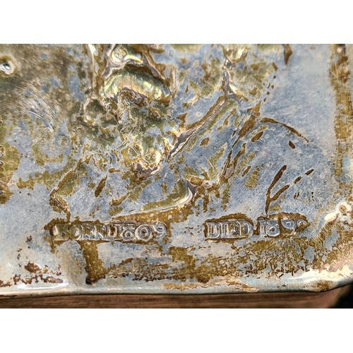 605 - Tennyson’s Poetical Works miniature book with silver front cover bearing portrait of Tennyson. Indis... 