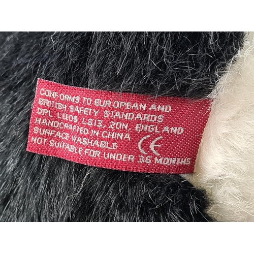 107 - Almost life-size standing husky dog stuffed toy, made by DPL Leeds Ltd. Approx H55cm.