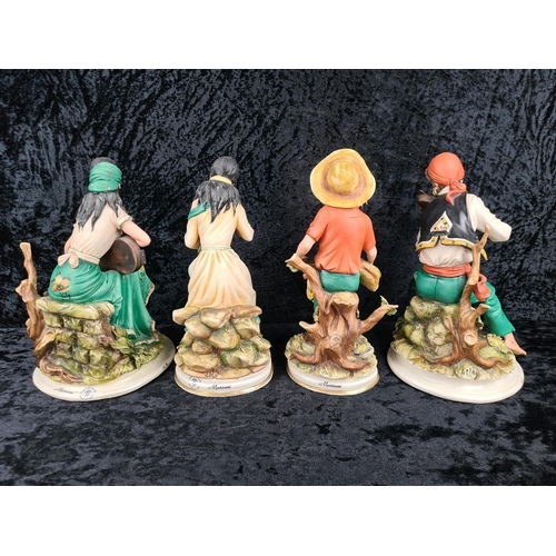 57 - Italian Capodimonte ‘Four Seasons’ hand-painted figurines. Each approx H24cm