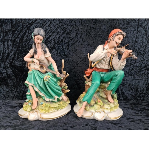 57 - Italian Capodimonte ‘Four Seasons’ hand-painted figurines. Each approx H24cm