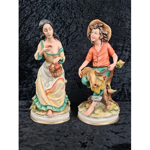 57 - Italian Capodimonte ‘Four Seasons’ hand-painted figurines. Each approx H24cm