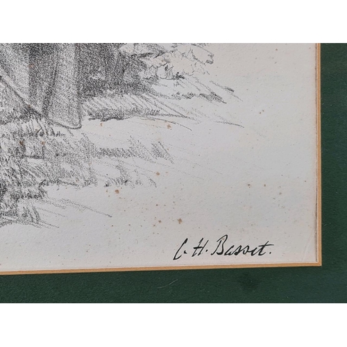 69 - Framed Victorian print of C H Basset, Master of Devon and Somerset Staghounds 1837-1893, and signed ... 