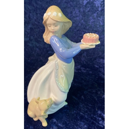 363 - Four elegant figurines. Two Nao, one Coalport figurine, (boxed) and an art deco style limited editio... 