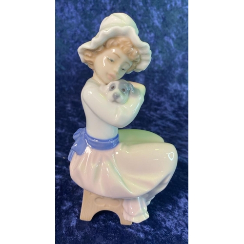 363 - Four elegant figurines. Two Nao, one Coalport figurine, (boxed) and an art deco style limited editio... 