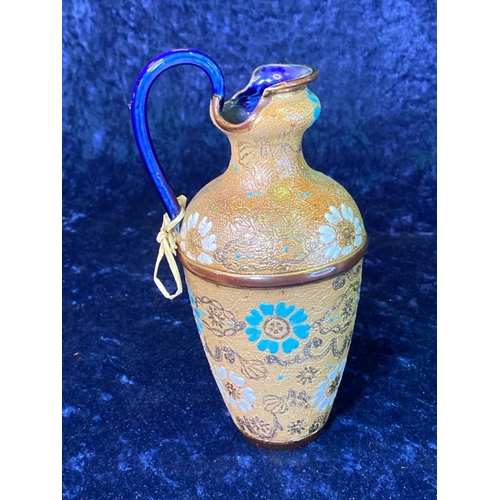 157 - Pair of 1920s Minton pedestal serving plates plus an antique Doulton jug and a green Bourne of Engla... 