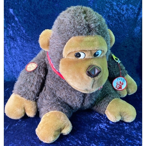 247 - Large cuddly gorilla with Nordic badges and a jaunty neckerchief. Approx H46cm