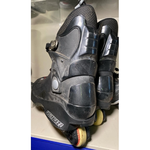 250 - Two pairs of rollerblades, Laserblaze and inliners.