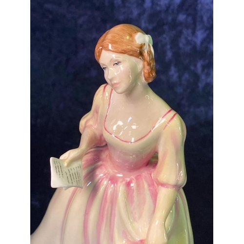 360 - Four Royal Doulton figurines tallest approx 21.5cm and a Carlton ware basque mug approx H10cm.