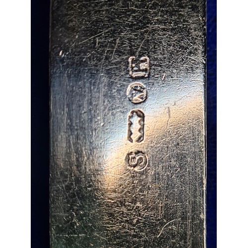 400 - Wooden box of 24 piece set of side knives and forks with mother of pearl handles.