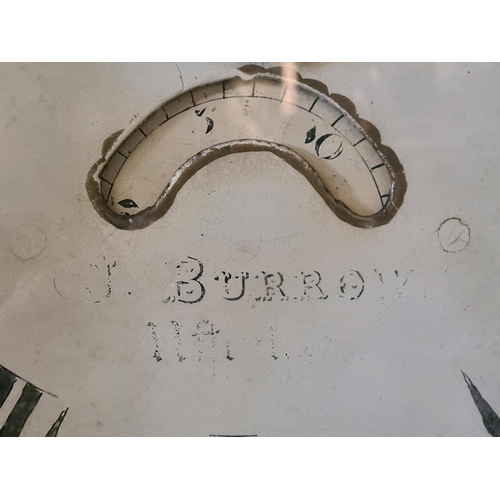 2 - Antique Georgian oak and mahogany long case clock. Square painted dial with gold leaf corners and fl... 