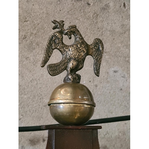 2 - Antique Georgian oak and mahogany long case clock. Square painted dial with gold leaf corners and fl... 