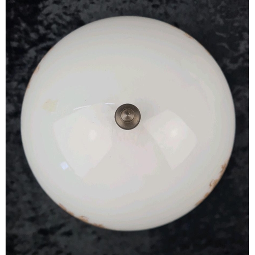 27 - Wonderful collection of vintage opal glass shades with floral decals. Can be used for ceiling or tab... 