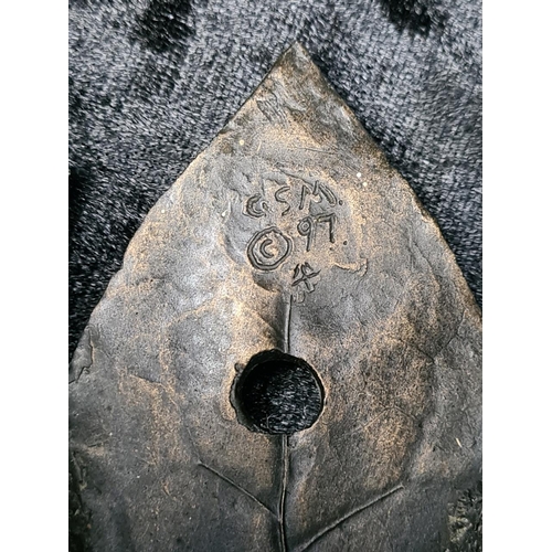 30 - Really unusual pair of black ceramic bird wall pockets. Each approx H19cm.