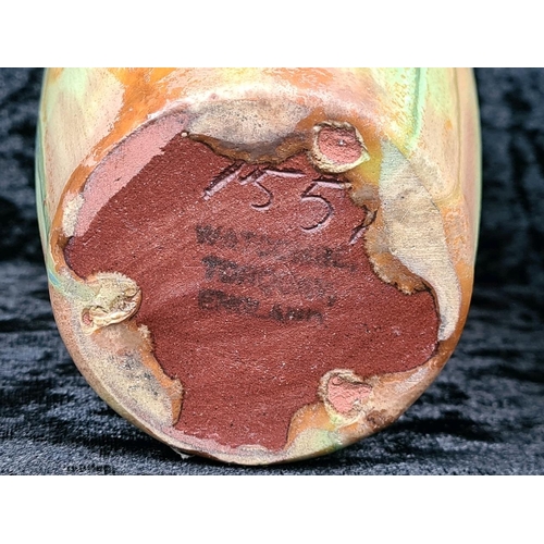 32 - Very pretty pair of Devon Tors pottery vases, both with stamp marks to bases. Tallest approx H21cm.