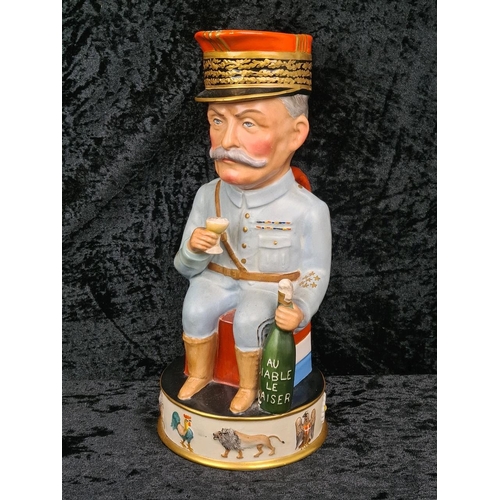 38 - Antique ceramic Toby Jug portraying Marshal Ferdinand Foch, the Supreme Allied Commander of the West... 