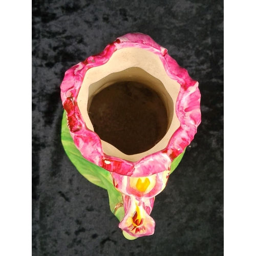 40 - Chintzware alert! Vibrant 1930s Royal Winton Grimwades jug/ewer featuring moulded and hand-painted i... 