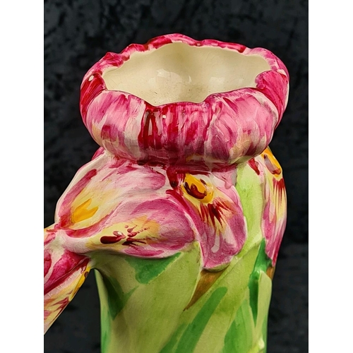 40 - Chintzware alert! Vibrant 1930s Royal Winton Grimwades jug/ewer featuring moulded and hand-painted i... 