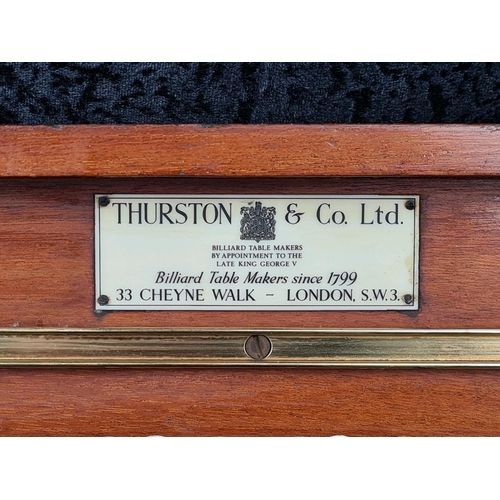 48 - Vintage wooden scoreboard for billiards or snooker with brass sliders for tracking points. Made by T... 