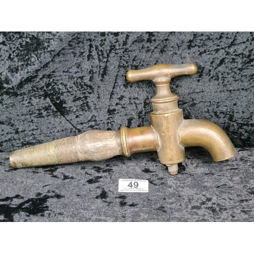 49 - Solid brass vintage barrel tap / spigot.