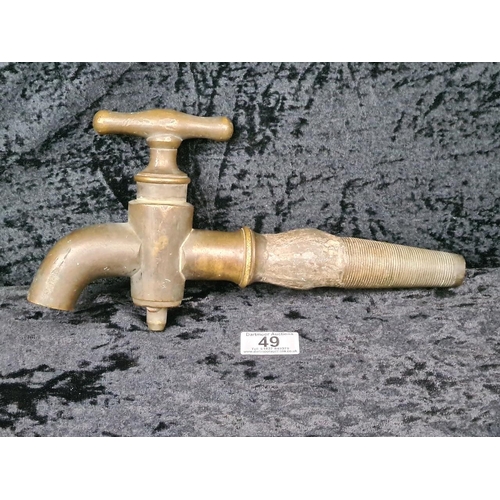 49 - Solid brass vintage barrel tap / spigot.