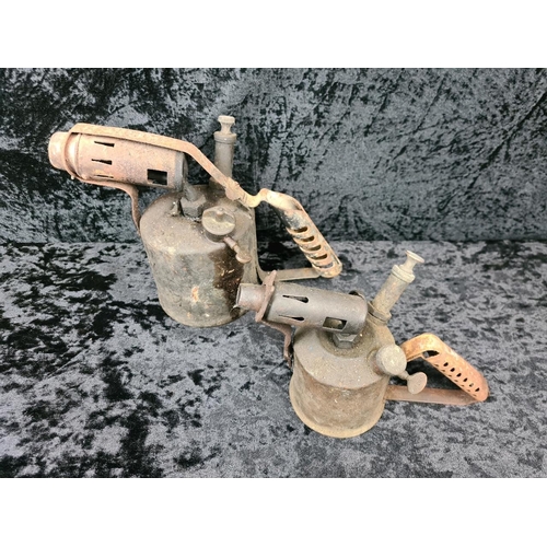50 - Two vintage metal blowtorches - perfect decor for a handyman’s man cave!