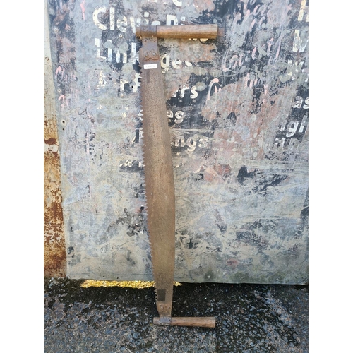 52a - Vintage two-man crosscut saw - ideal for a decorative display. Approx H108cm.