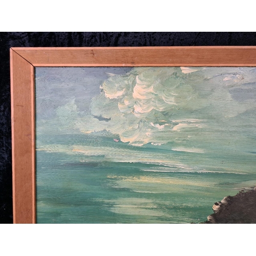 53 - Framed oil on board of St Michael's Mount, Marazion in Cornwall - painted in an impressionist style ... 