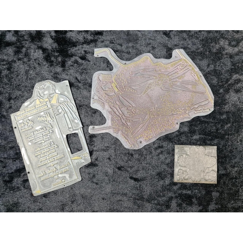 56 - Set of vintage metal embossing plates of Devon and Cornwall.