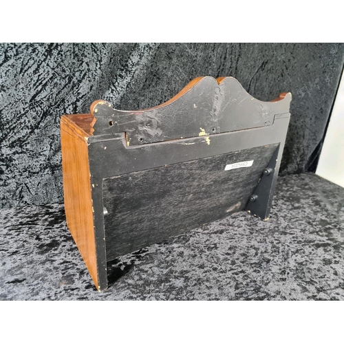 66 - Wooden cigar / tobacco display cabinet with two small compartments on the top surface, designed for ... 