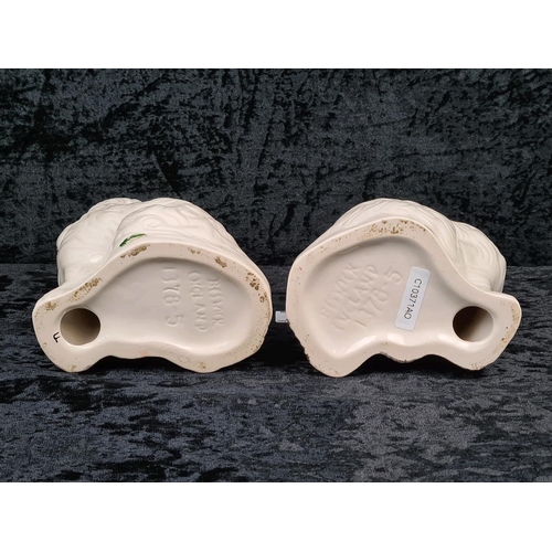 8 - Pair of vintage 1960s Beswick Staffordshire Spaniel mantle dogs. Each approx H20cm.