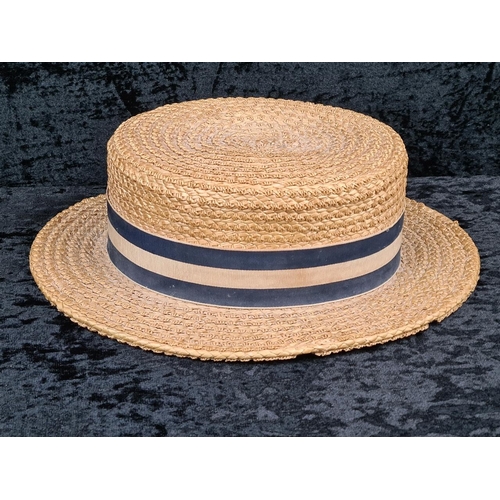 9 - Stylish straw boater hat from the early-to-mid 20th century, from Alfred & Barrett & Co. Ltd - the c... 