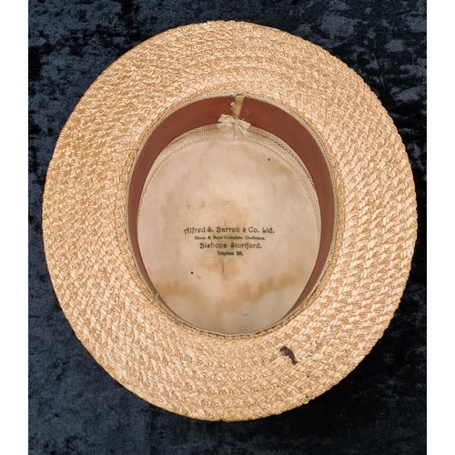9 - Stylish straw boater hat from the early-to-mid 20th century, from Alfred & Barrett & Co. Ltd - the c... 