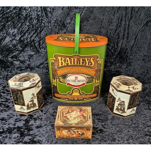 93 - Selection of vintage tins including a 1970s Baileys Original Irish Cream advertising tin bucket with... 