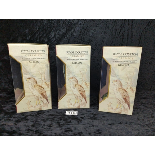 116 - Three boxed Whyte & Mackay Royal Doulton ceramic decanters from the 