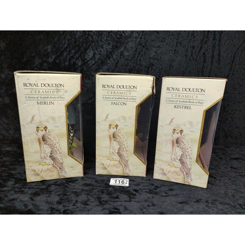 116 - Three boxed Whyte & Mackay Royal Doulton ceramic decanters from the 