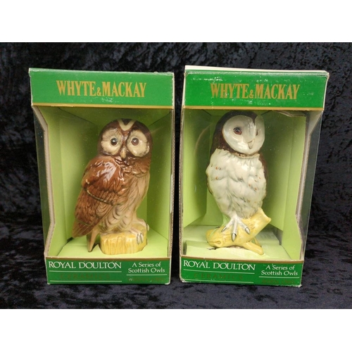 119 - Four boxed Royal Doulton Whyte & Mackay ceramic decanters from the The Series of Scottish Owls - Sno... 