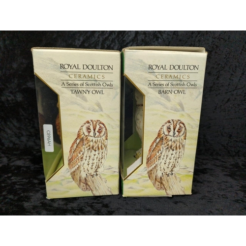 119 - Four boxed Royal Doulton Whyte & Mackay ceramic decanters from the The Series of Scottish Owls - Sno... 