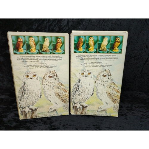 119 - Four boxed Royal Doulton Whyte & Mackay ceramic decanters from the The Series of Scottish Owls - Sno... 