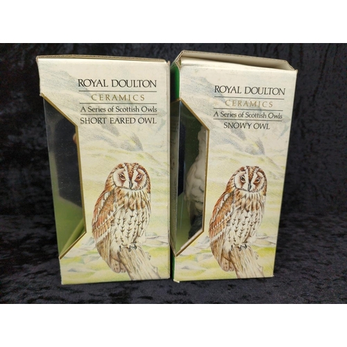119 - Four boxed Royal Doulton Whyte & Mackay ceramic decanters from the The Series of Scottish Owls - Sno... 