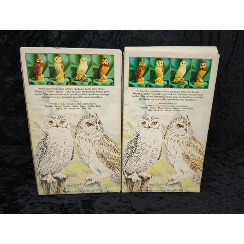 119 - Four boxed Royal Doulton Whyte & Mackay ceramic decanters from the The Series of Scottish Owls - Sno... 