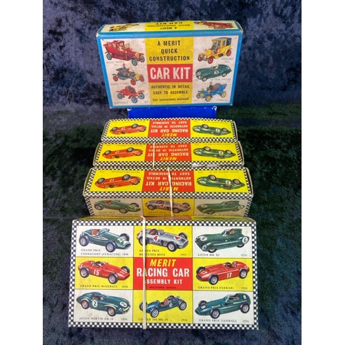 132 - Five boxed Merit model car kits