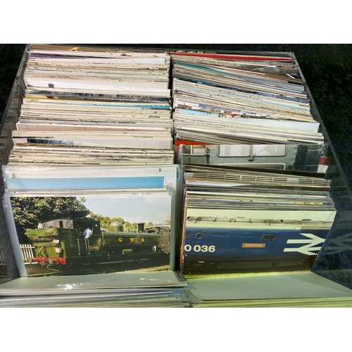 141 - Hundreds of railway and engine photographs taken from all around the country with details of engines... 
