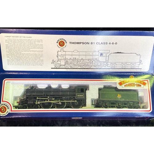 155 - Boxed Bachmann 00 gauge branch line models - 61264 Thompson B1-Class engine and seven goods wagons, ... 