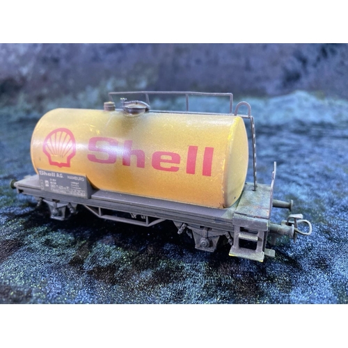 166 - Marklin H0 Gauge models, all converted to two-track - goods wagon, boxed. Steam engine 89006, diesel... 