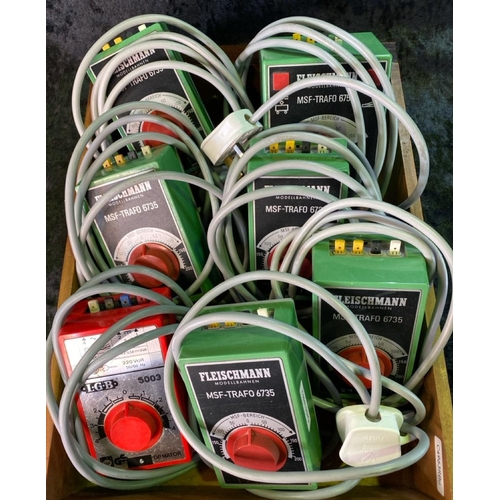 170 - Seven model railway controllers, six Fleischmann and one LGB. (Box not included)