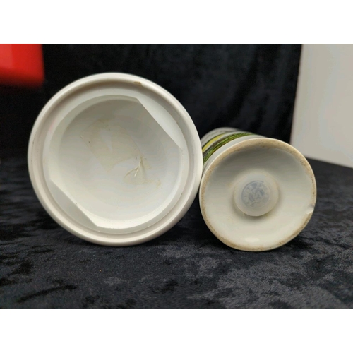 62 - Extra large vintage red enamel bread bin, along with three vintage flour sifters and a handmade brea... 