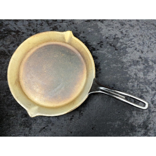 63 - Collection of vintage 1970s Le Creuset dishes, pans, saucepans including Volcanic and Black. All wit... 