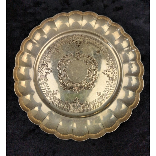 80 - Large collection of silver plate including teapots, and six coupes with plastic liners.