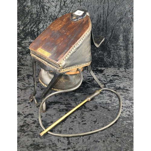 10 - Victorian foot-operated air or gas pump made by Fletcher Russell & Co, Warrington. Originally used i... 